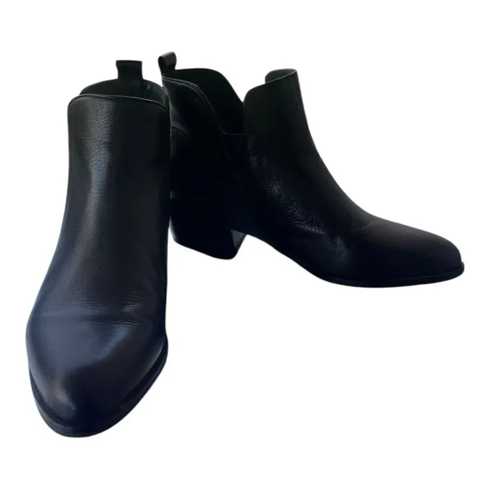 Spring Step Cozze Black Leather Ankle Booties Women’s Size 8.5 or EU 39 - Picture 3 of 11